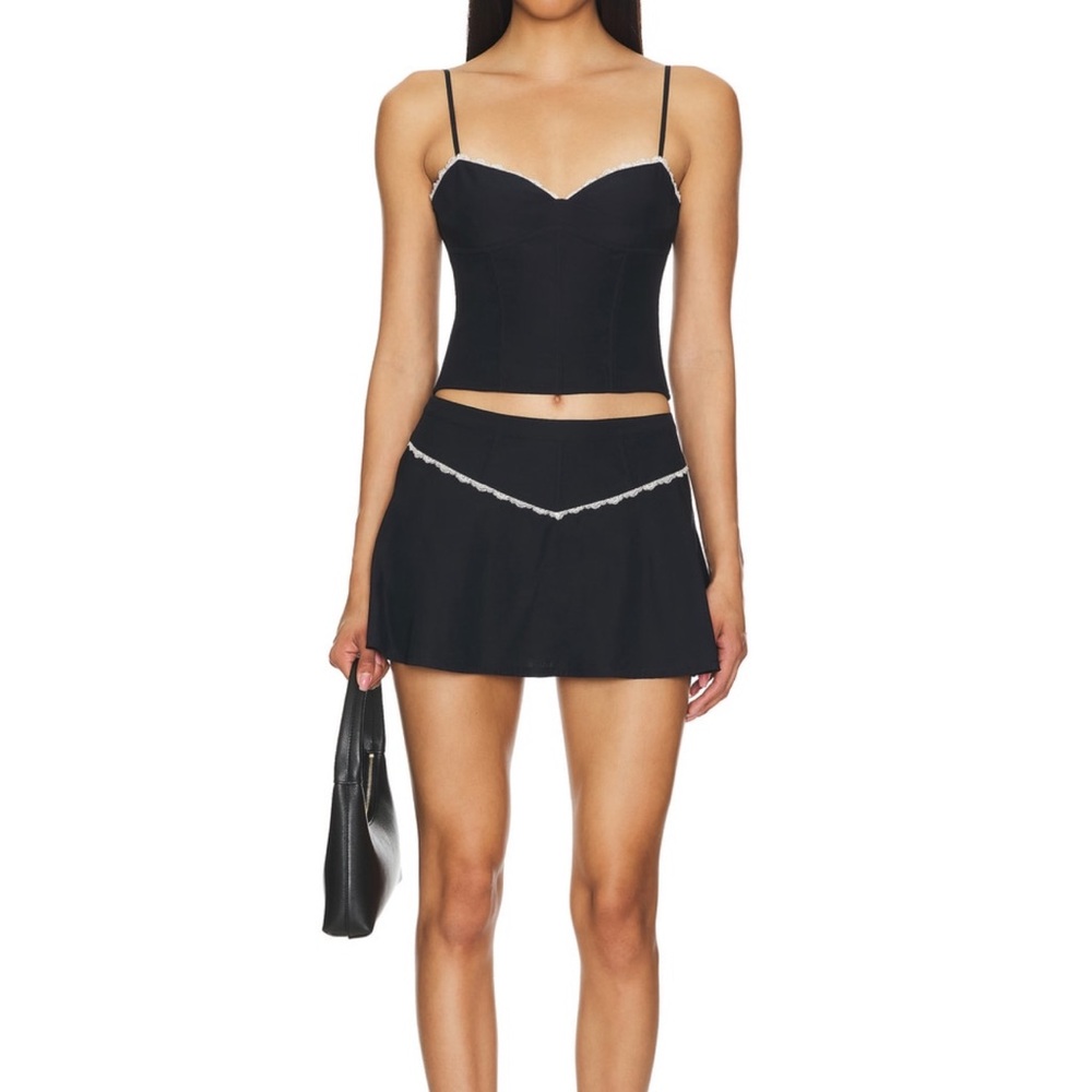 Fleur du Mal Elegant Black Skirt X revolve size XS